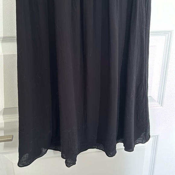 TALULA - ARITZIA - black dress round neck pleated flowy ruffles size small - Picture 4 of 9
